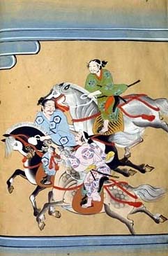 [Samurai from Taira clan hunting for Ushiwaka] 	