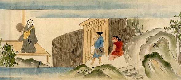 [The specters visit the hermitage of Ichiren-bonze]